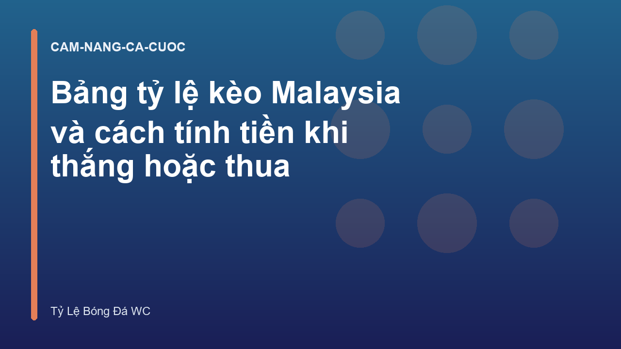 Bảng tỷ lệ kèo Malaysia và cách tính tiền khi thắng hoặc thua