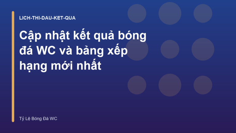 Cập nhật kết quả bóng đá WC và bảng xếp hạng mới nhất